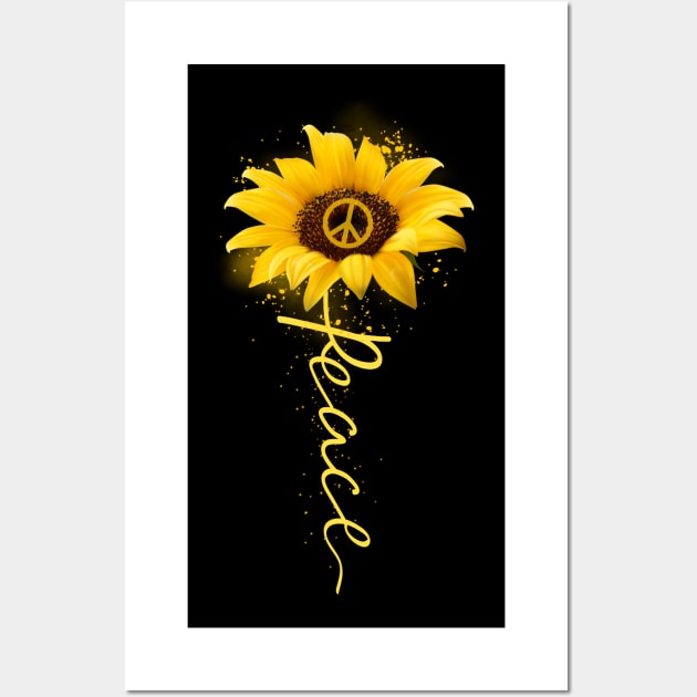 Peace Sunflower Wall Art by ROMANSAVINRST